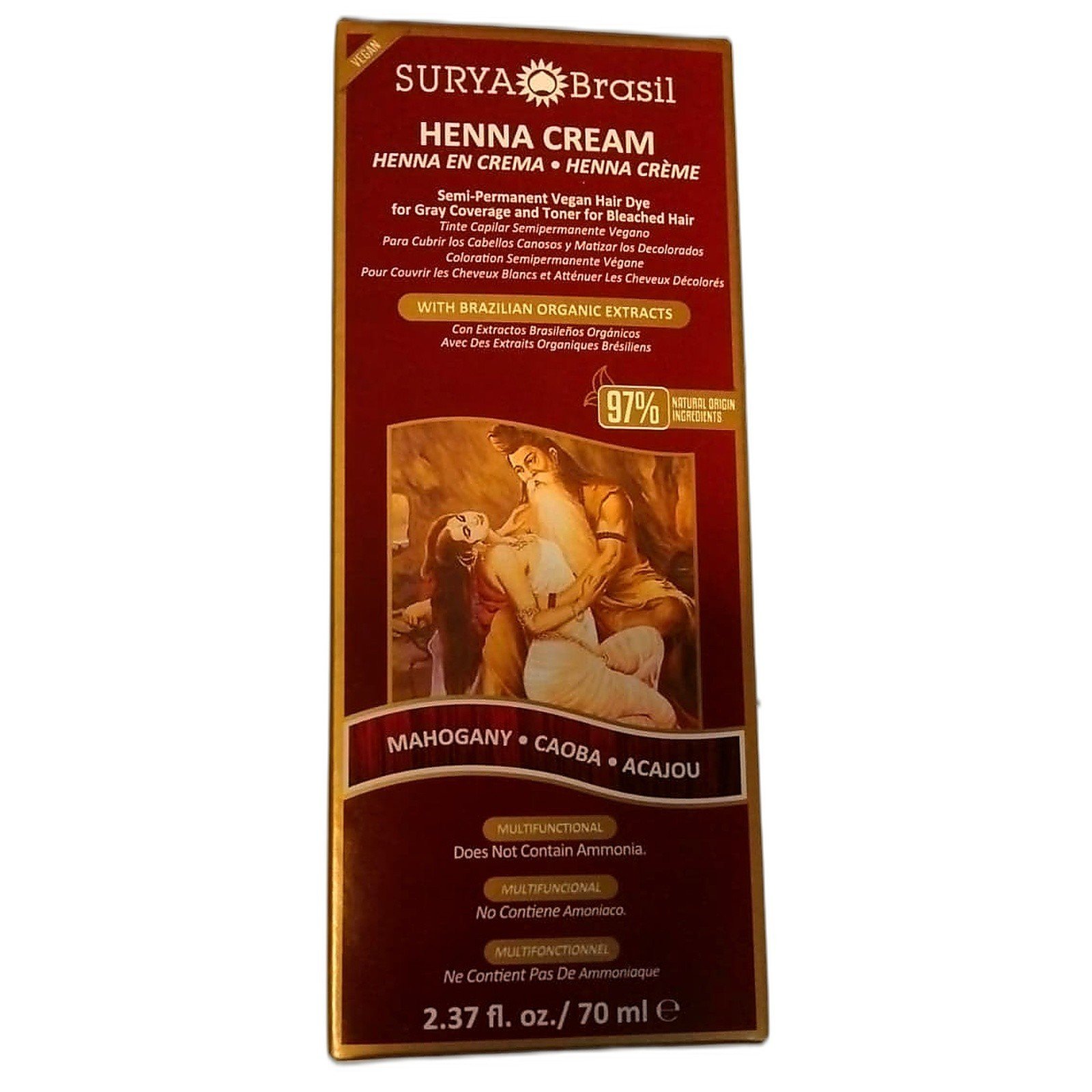 Surya Brasil Henna Cream, Mahogany - front of box