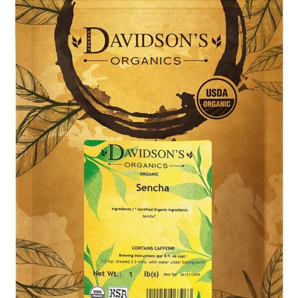 Davidson's Organics Sencha Bulk Loose Leaf Green Tea — 16oz