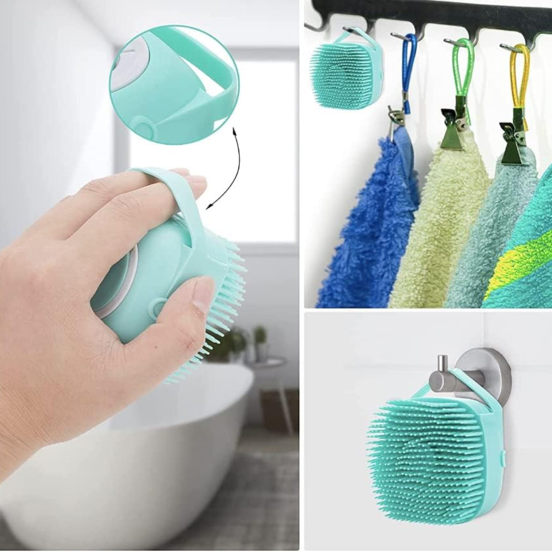 Pet Bath Massage Brush Puppy Dog Cat Grooming Cleaning Soft