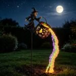 Halloween Witch Cauldron Garden Light