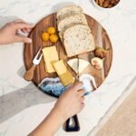 Round Acacia Wood Cutting Board, Natural Solid Wood Cutting Board, Thickened Non-slip Wooden Serving Board, Kitchen Preparation Board For Food, Fruit, Bread, And Home Cooking.