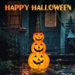 5ft Halloween Collapsible Pumpkin Decorations 100 LED Lights
