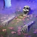 3 Pcs Halloween Skeleton Yard Stakes, Realistic Skull Groundbreaker Decorations For Graveyard, Lawn, Garden And Outdoor Party
