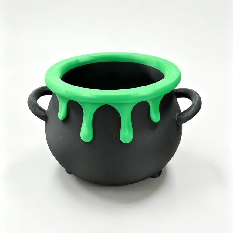 Halloween Witch Cauldron Storage Bowl Candy Holder Party Table Decor